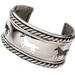 Silver Cut-out Cavalry Cuff Bracelet