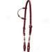 Single Ear Headstall With Butter Nylon And Rawhide Knots