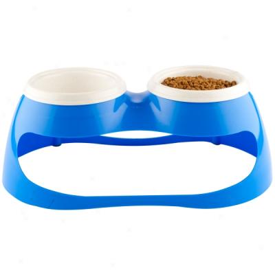 Skid Stop Elevated Double Feeding Bowl