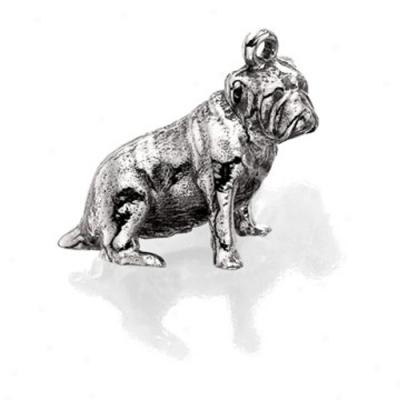 Sterling Silver Bulldog Charm