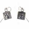 Sterling Silver Paw Print Earrings By Pooches Jewelry