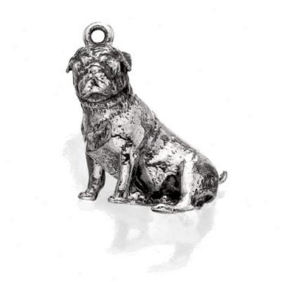 Sterling Silver Pug Charm