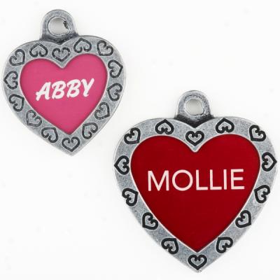 Tagworks Designer Collection Personalized Heart Id Tags