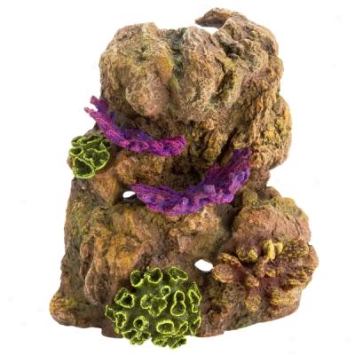 Top Fin? Rock With Fungus Aquarium Ornament