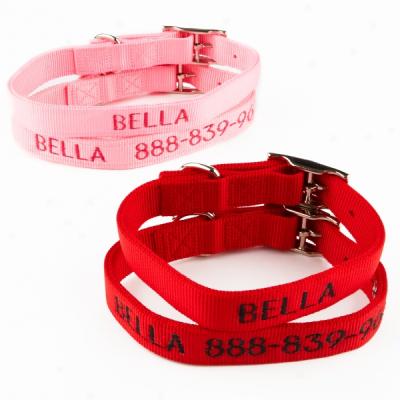 Top Paw? Doible Layer Nylon Personalized Dog Collars