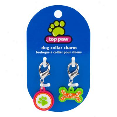 Top Paw? Paw & Bone Dog Collar Charms - 2 Pack