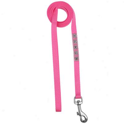 Top Paw? Pink Nylon Jeweled Dog Lead