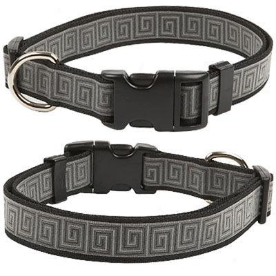 Top Paw? Reflectiv Dog Collar, Black Aztec Design