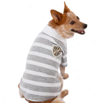 Highest Paw? Striped Polo Shirt