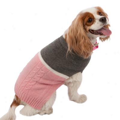 Top Paw(tm) Colorblock Cable Dog Sweater
