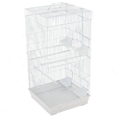 Top Wing? Tall, Square Bird Cage With Large Hinged Front Door