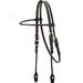 Tory Rolled Leatuer Browwband Headstall