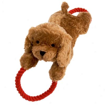 Toyshoppe? Lying Puppy W/rex Rope Dog Toy