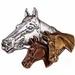 Tri-color Horsehead Pin