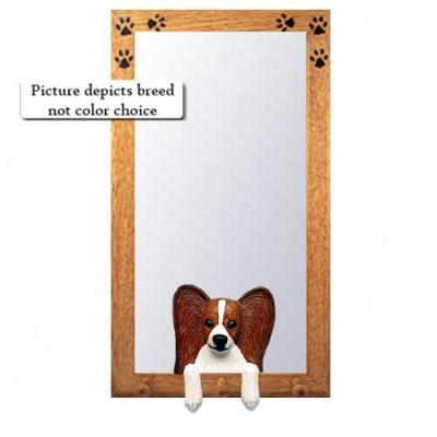 Tri Papillon Hall Mirror With Basswood Pine Frame