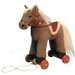 Vintage Plush Horse With Wheels