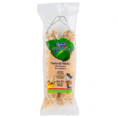 Vitaverde Natural Banana Treat Sticks For Rats, Mice & Gerbils