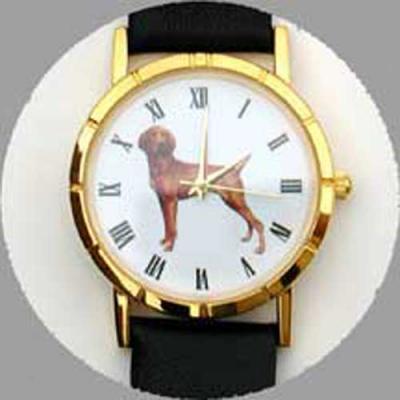 Vizsla Watch - Small Face, Brown Leather