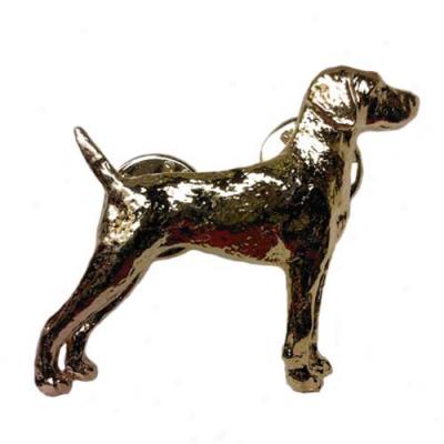 Weimaraner Pin 24k Gold Plated