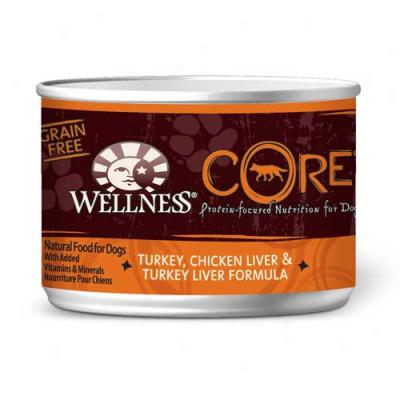 Wellness Core Turkey, Chicken Liver And Turkey Liver Recipe 6oz Case Of 24 Cans