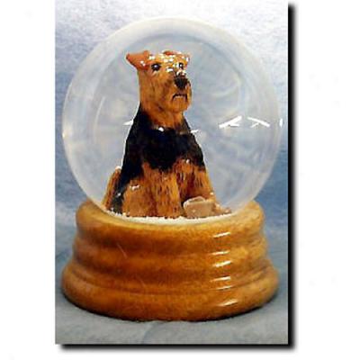 Welsh Terrier Musical Snow Globe