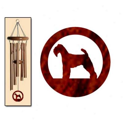 Welsh Terrier Wind Chimes Small Bronze