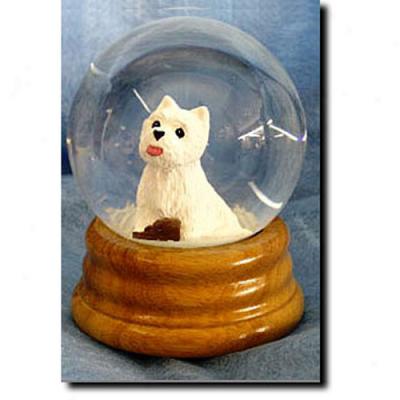 West Highland White Terrier Musical Snow Globe