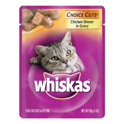 Whiskas Choice Cuts Pouch Cat Food - 24 (3 Oz.) Pouches