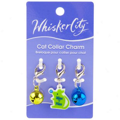 Whisker City? 3-piece Cat Collar Charm Set - Mice & Bells