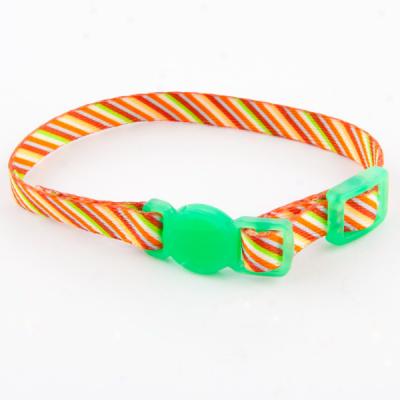 Whisker City? Striped Neon Breakaway Kitten Collar