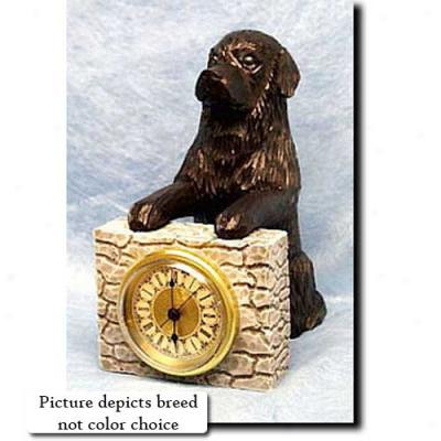 White And Black Newfoundland Mantle Clock