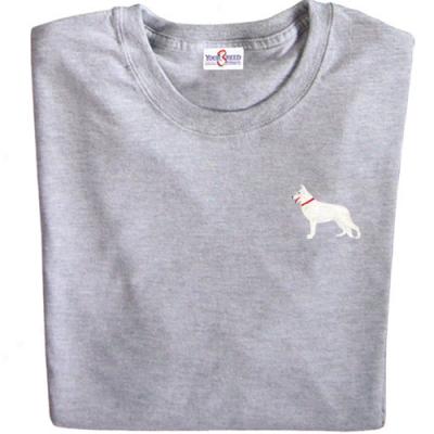 Your Breed White German Shepherd Dog T Shirt Xlarge Gray