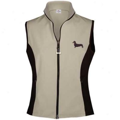 Your Breed Womens Black Dachshund High Tech Vest X-large Stone
