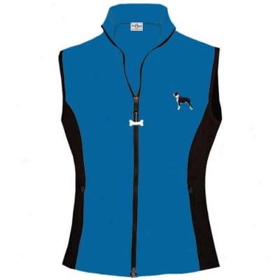 Your Breed Womens Boston Terrier High Tech Vest X-large Blue