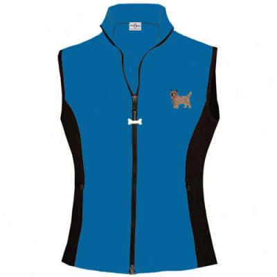 Your Nourish Womens Cairn Terrier High Tech Vest X-large Blue