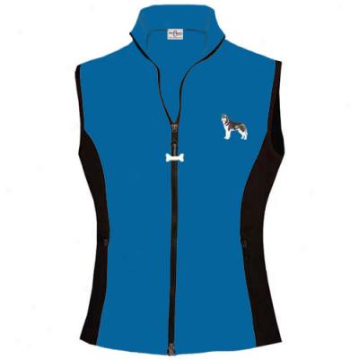 Your Breed Womens Siberian Husky High Tecb Vest X-small Blue