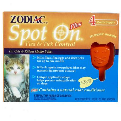 Zodiac Spot On Plus For Cats Less Than 5 Lbs.