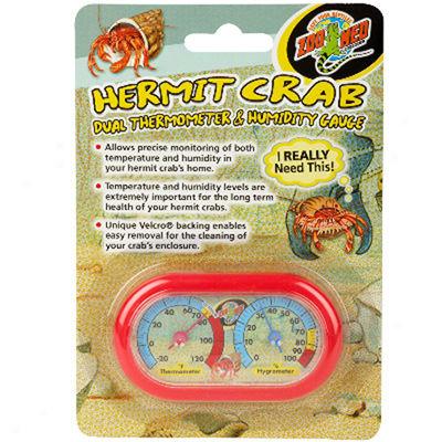 Zoo Med Hermit Crab Dual Thermometer & Humldity Gauge