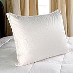 1000tc Silk-blend Zippered White Goose Down Pillow