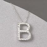 10k 0.12 Cttw. Diamond Initial B Pendant