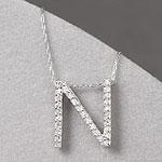 10k 0.12 Cttw. Diamond Initial N Pendant