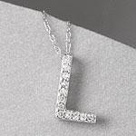 10k 0.12 Cttw. Diamond Initial L Pendant