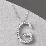 10k 0.15 Cttw. Diamond Initial G Pendant