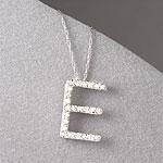 10k 0.15 Cttw. Diamond Initial E Pendant