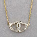 10k Double Diamond Heat 18in Necklace