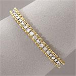 10k Yellow Gold 5.0 Cttw. Diamond Link Bracelet