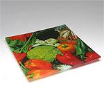 12 In Photoreal Mixed Vegetable Glass Platter