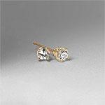 14k 0.25 Cttw. Round-cut Diamond Stud Earrings