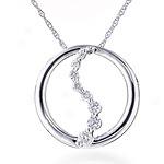 14k 0.33 Cttw. Journey Diamond Circle Peneant