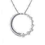 14k 0.33 Cttw. Journey Diamond Circle Pendant